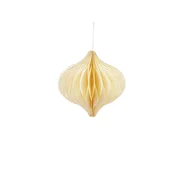 Papirnati okrasek za božično drevo - bučka - (10 cm) smetana svetlo zlata
