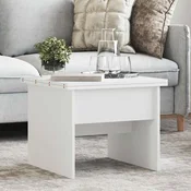 vidaXL Klubska miza Bela 55 x 54,5 x 45 cm Inženirski les