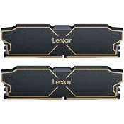 Lexar 32GB Kit (2x16GB) THOR DDR5 6000 CL38 1.3V Memory with heatsink, Dual pack, Black Color