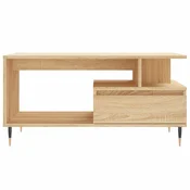 shumee Klubska mizica sonoma hrast 90x49x45 cm konstruiran les