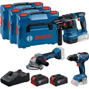 BOSCH Sada AKU nářadí (GSR 18V-65 + GBH 18V-22 + GWS 18V-8, 2x GBA 18V 5.0Ah, GAL 18V-40, 3x L-BOXX 136) 0615A5009G