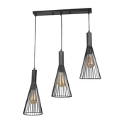 Luster na sajli TIANA 3xE27/20W/230V crna