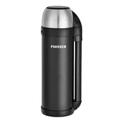Pioneer vacuum thermos, 1.8 l, stainless steel, Black - Grunwerg