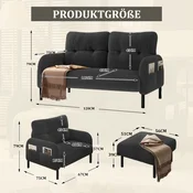 SONNENH Kavč, siva, naslonjalo, za dnevno sobo