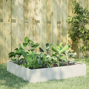 Povišena vrtna gredica bijeli 100x100x33,5 cm od celika