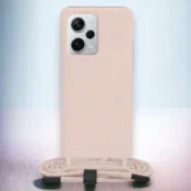Infostyle Silikonski ovitek Crossbody Lanyard za Xiaomi Redmi Note 12 Pro Plus Svetlo roza/TPU silikon