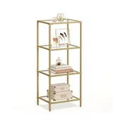 Songmics Omaraft 4 riiulit 40x30x95 cm kuldne