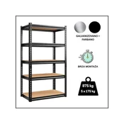 EPRO Metalna montažna polica Premium 180x90x35cm, metal-drvo, 875kg (5x175kg)