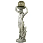 Casa Padrino Art Nouveau garden lamp sculpture woman gray H. 133 cm