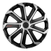 slomart Set 4 crno-srebrnih auto ratkapi Evo 15