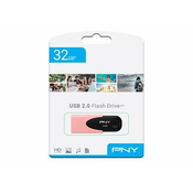 Memorija USB FLASH DRIVE, 32 GB, PNY Attaché 4 Plastel, FD32GATT4PAS1KL-EF, USB, rozi