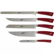 BERKEL Set 5 nožev Elegance chef Set Rdeči