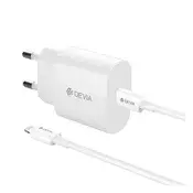 DEVIA ROCKET glavni punjač s Type-C priključkom, 20 W, PD brzo punjenje + Lightning kabel, BIJELA ST112056