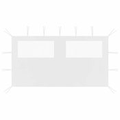 3070424 vidaXL Gazebo Sidewall with Windows 4×2 m White (315313)