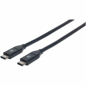 Kabel USB C/USB C SuperSpeed+ MANHATTAN, moški/moški, USB 3.1