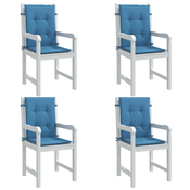 vidaXL Jastuci za stolice 4 kom prošarano plavi 100x50x4 cm od tkanine