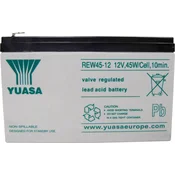 Yuasa Yuasa REW 45 - 12 REW45/12 svinčeni akumulator 12 V 8 Ah svinčevo-koprenast (ŠxVxG) 151 x 97 x 64mm ploščati vtič, 6,35mm nizko samopraznjenje, nizki, (20438517)