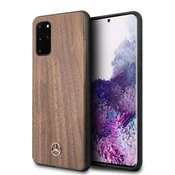MERCEDES Etui Mercedes Wood Line Walnut za Samsung Galaxy S20+ - rjavo