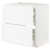 METOD / MAXIMERA Pod.elem.grej.ploca/2front/3fiok, bela Enköping/bela im. drveta, 80x60 cm