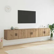 Zidni TV ormar set 3 pcs Umjetnicki hrast 80 x 34,5 x 40 cm