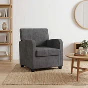 vidaXL Fotelj Temno siva Chenille