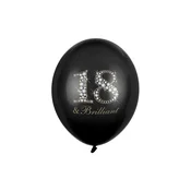 shumee Baloni PartyDeco 30 cm 18 pastelno črnih 50 kosov