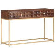 vidaXL Konzolna mizica 122x36x75 cm trden mangov les