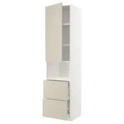 METOD / MAXIMERA Vis.elem.mikrotal. s vratima/2fioke, bela/Havstorp bež, 60x60x240 cm