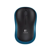 Logitech M185 brezžična optična modra miška