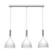 Luster na sajli NOAK 3xE27/15W/230V bela/hrom