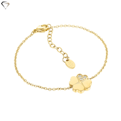 Ženska zapestnica #BRAND Gioielli/Lucky Love/Gold z gravuro