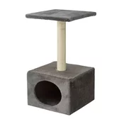 ENJOY Grebalica za macke Happy, s kucicom, 30x30x55 cm, siva