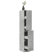 Ormaric za lijekove boja betona 30x41x174,5cm konstruirano drvo