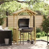 vidaXL BBQ skladišče 133.5x63x200 cm Impregniran les smreke