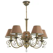 Casa Padrino luxury baroque crystal chandelier brass with patina/brown A� 66 cm