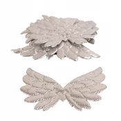 PLAYBOX Angelska krila iz blaga za DIY, srebrna, 5x3 cm, 10 kosov