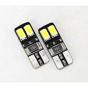 M-LINE žarnica LED 12V W5W-T10 2xSMD 5050 CANBUS, bela, par