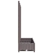 Vrtna žardinjera s rešetkom smeda 120x40x121,5 cm PP