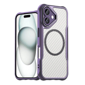 slomart Silikonska torbica Leading Series MagSafe za iPhone 16 Plus - vijolična