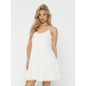 ONLY Obleka ONLHELENA LACE S/L SHORT DRESS, bela