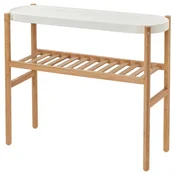 SATSUMAS Stojalo za rože, bambus/bela, 70 cm