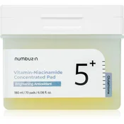 Numbuzin Pedi za obraz z niacinamidom in vitaminskim kompleksom No.5 Vitamin-Niacinamide Concentrated Pad - 190 ml / 70 kos