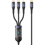 Generic 3 v 1 Flash USB-A Micro Lightning Type-C 100 W podatkovni kabel za hitro polnjenje, (21366056)