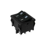 Proelektronic Dupli crni prekidac 19.5x22mm 2pola/6pinova ( PREKID-5485 )