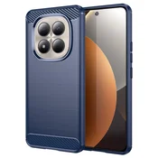 TPU gel ovitek Brushed Carbon za Xiaomi Redmi Note 15 Pro 4G - moder