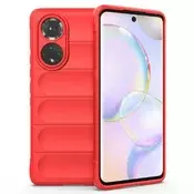 MaxMobile maskica za Xiaomi Redmi 10C HARD PROTECTION WAVES crvena