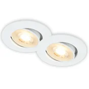 Brilo LED vgradne luči Besi bele O 8 cm komplet 2 kosov