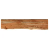 Vidaxl Stenska polica 120x20x3,8 cm pravokotna akacija naraven rob