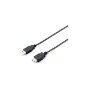 Equip kabel - 128850 (USB 2.0, A-A produžni kabel, muško/žensko, dvostruko oklopljen, 1,8 m)