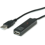 VALUE 12991111 USB kabel 30 m USB 2.0 USB A Crno